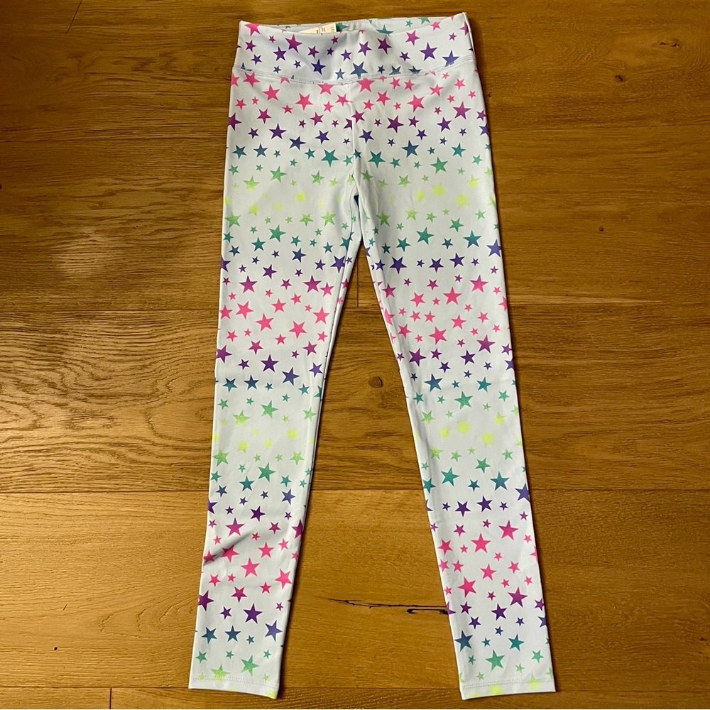 NWT J. Crew Crewcuts Athletic Neon Star Leggings